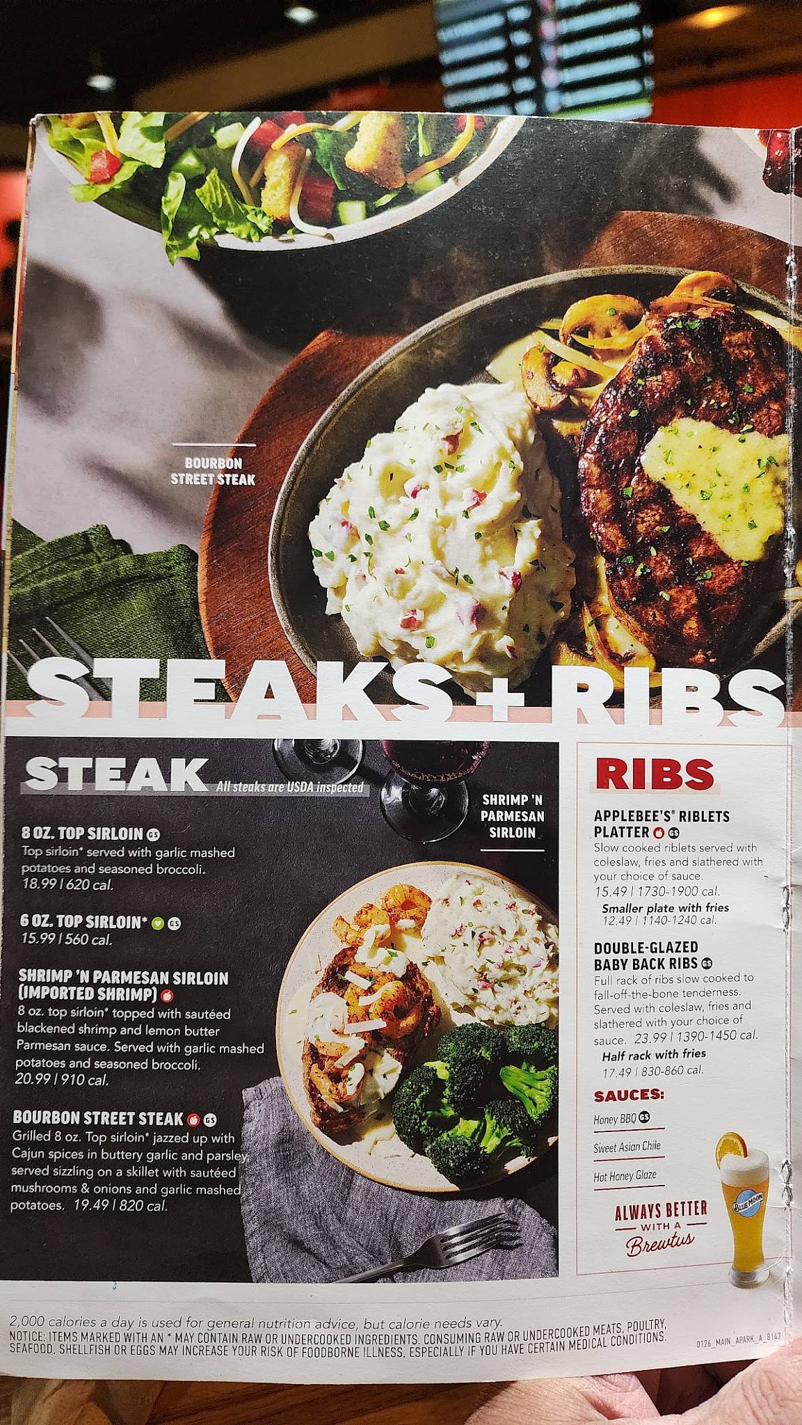 Applebee's Grill + Bar меню