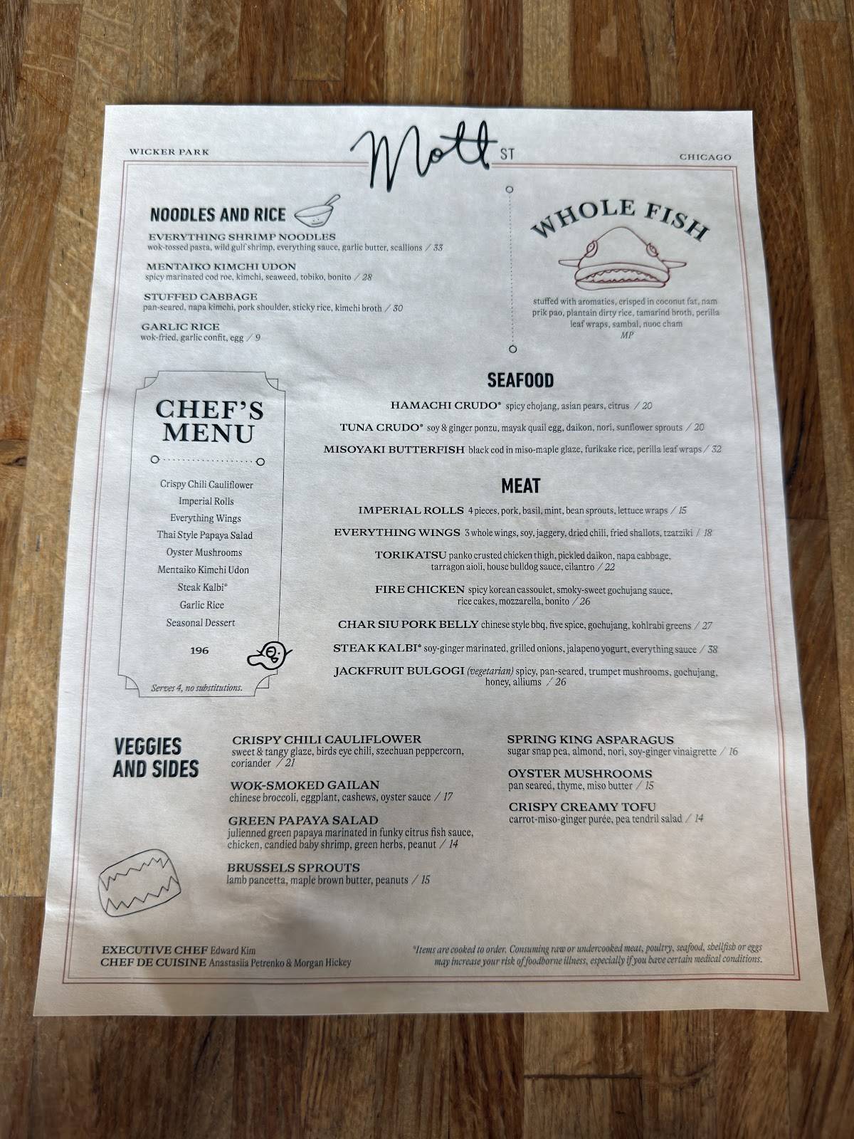 Mott St меню