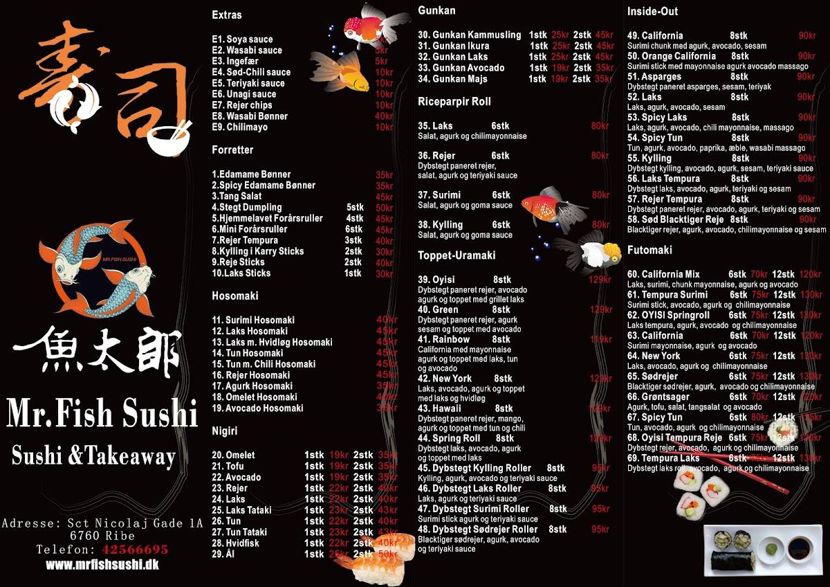 Mr.Fish Sushi Ribe меню