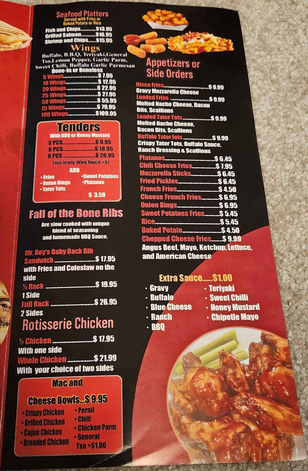 Mr.Roy's Grill меню