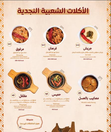 Najd Aljanoub Restaurants меню