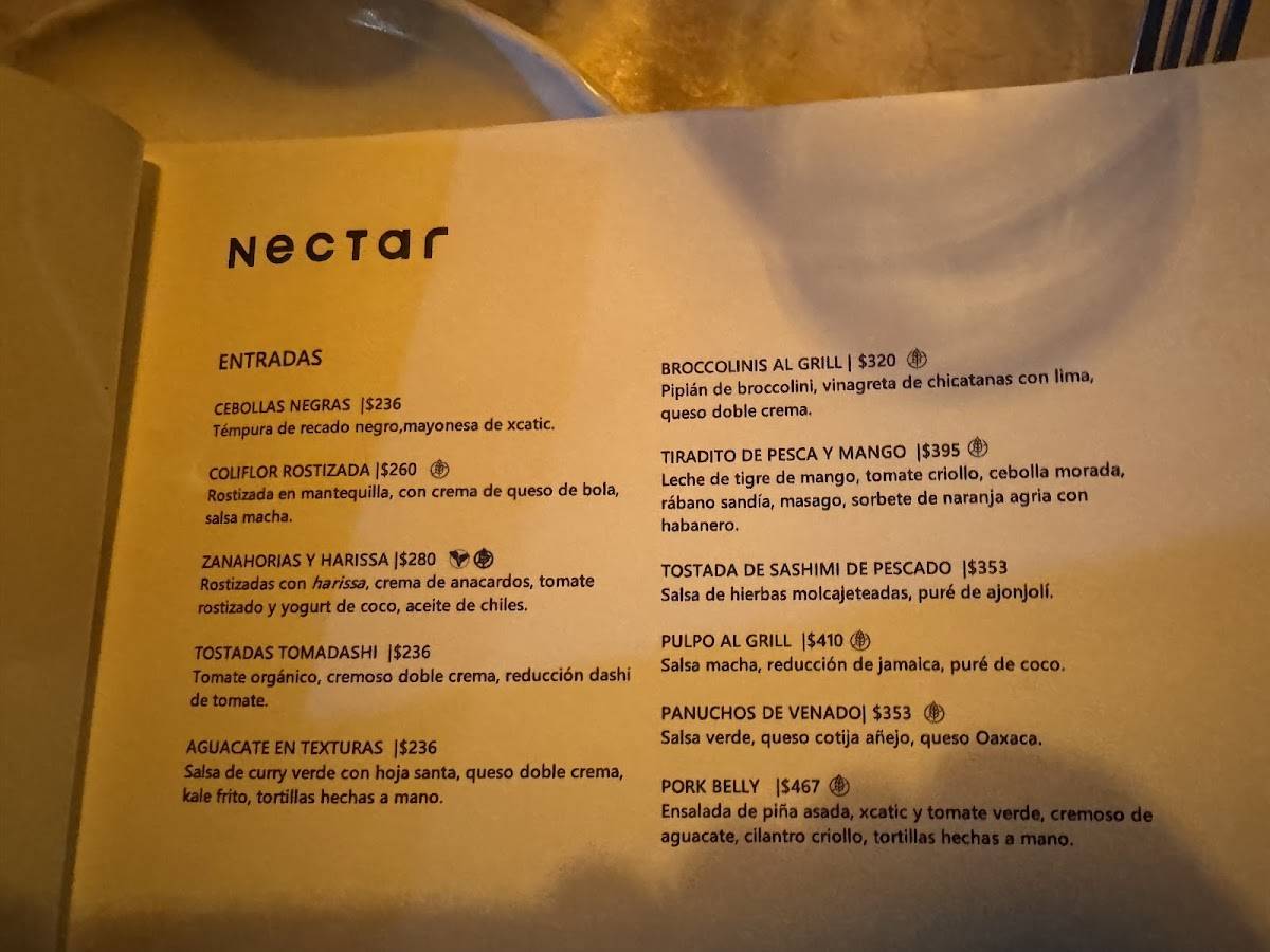 Nectar меню