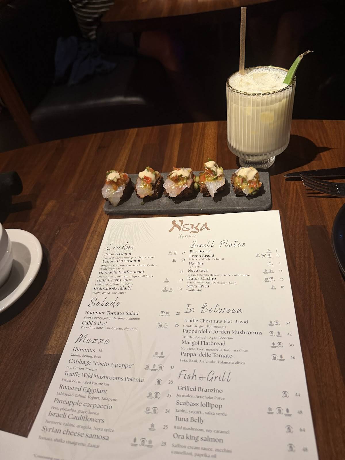 Neya Restaurant меню