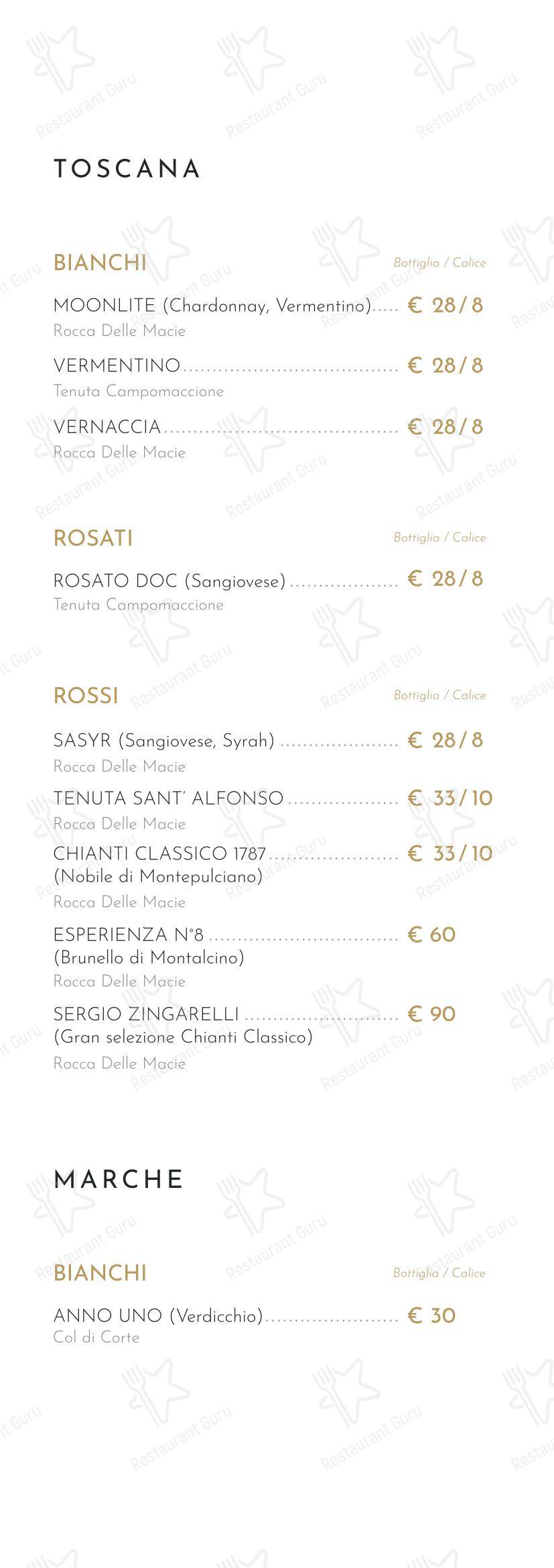 Меню ресторана Notramè Bistrot - Меню напитков