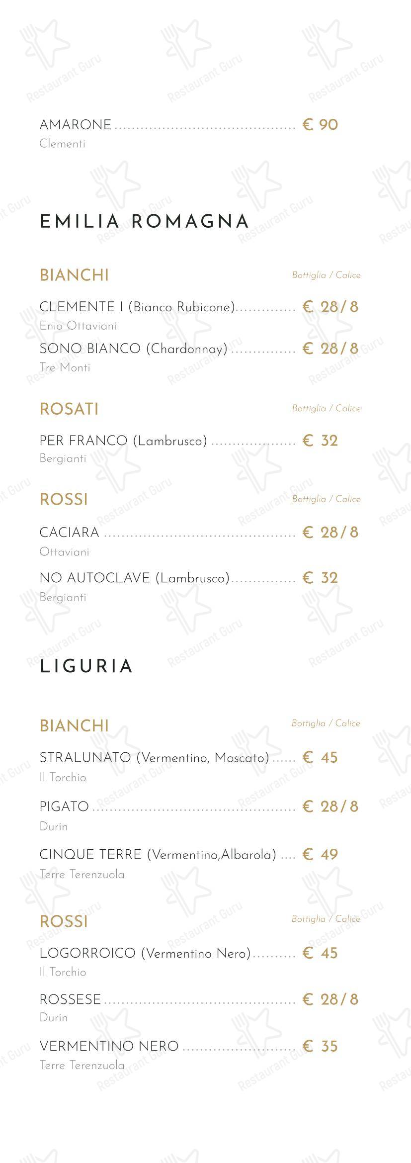 Меню ресторана Notramè Bistrot - Меню напитков