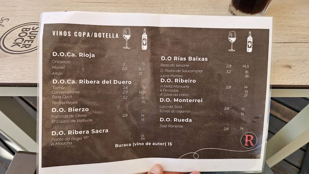 Novo Rumbo меню