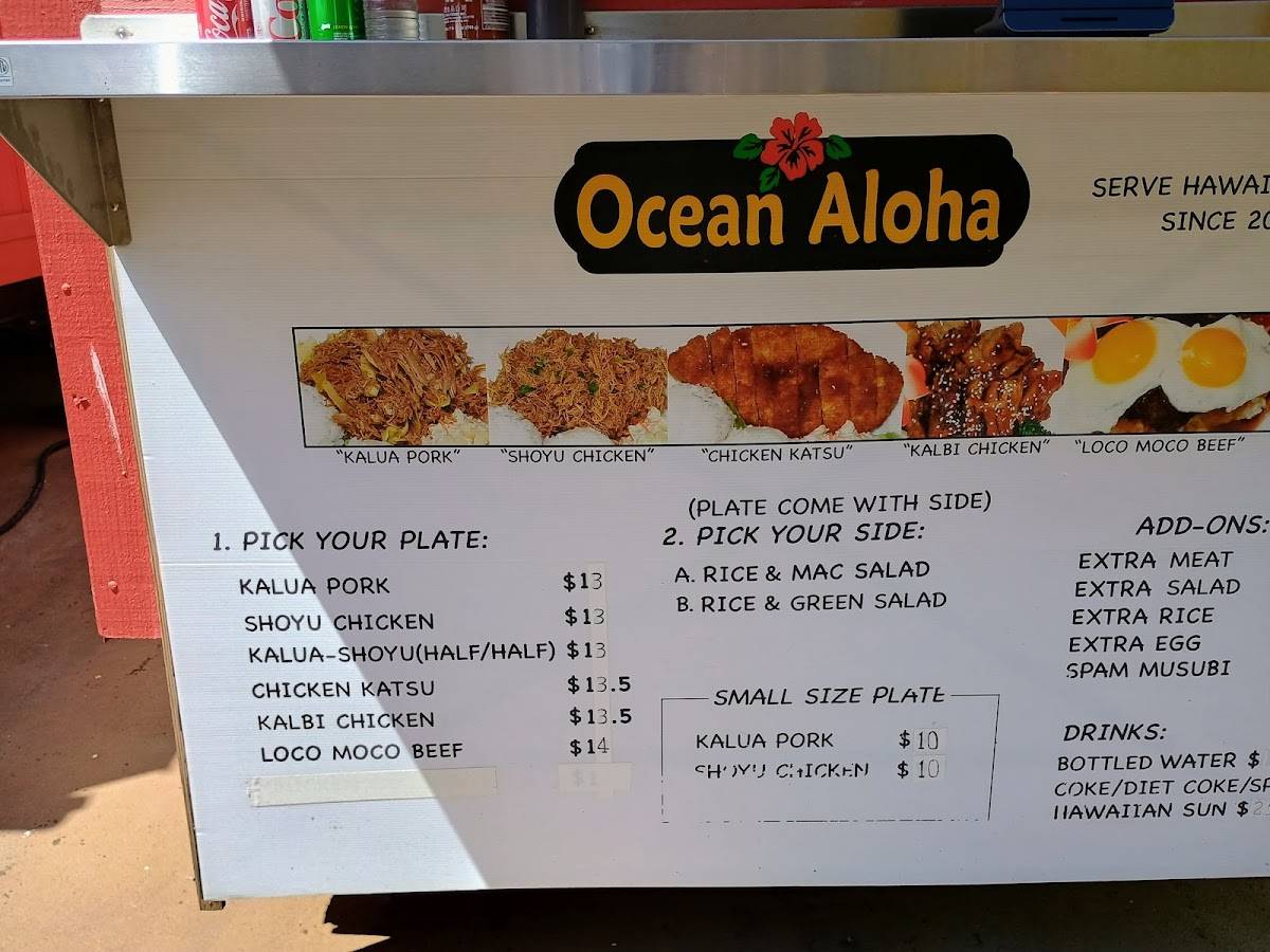 Ocean Aloha Hawaiian Food Cart меню