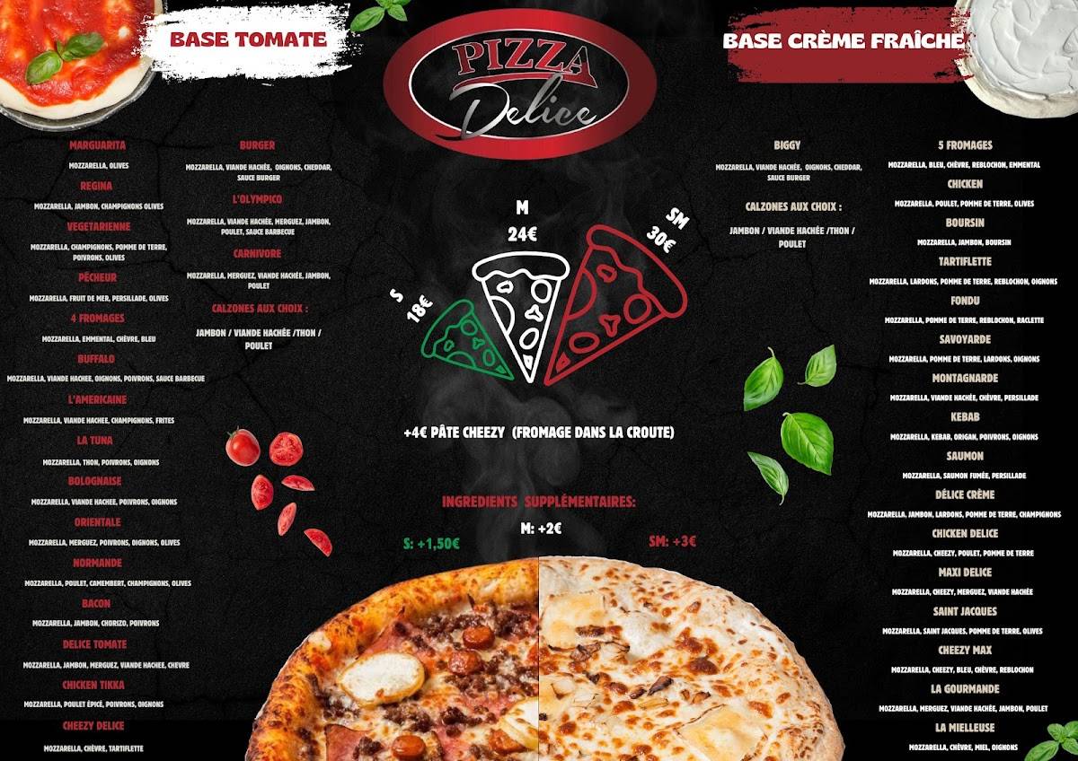 PIZZA DELICE меню