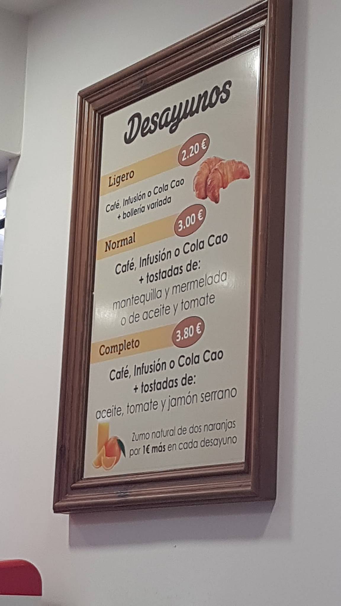 Panaderia Casanova меню
