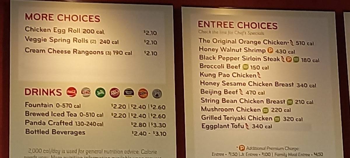 Panda Express меню