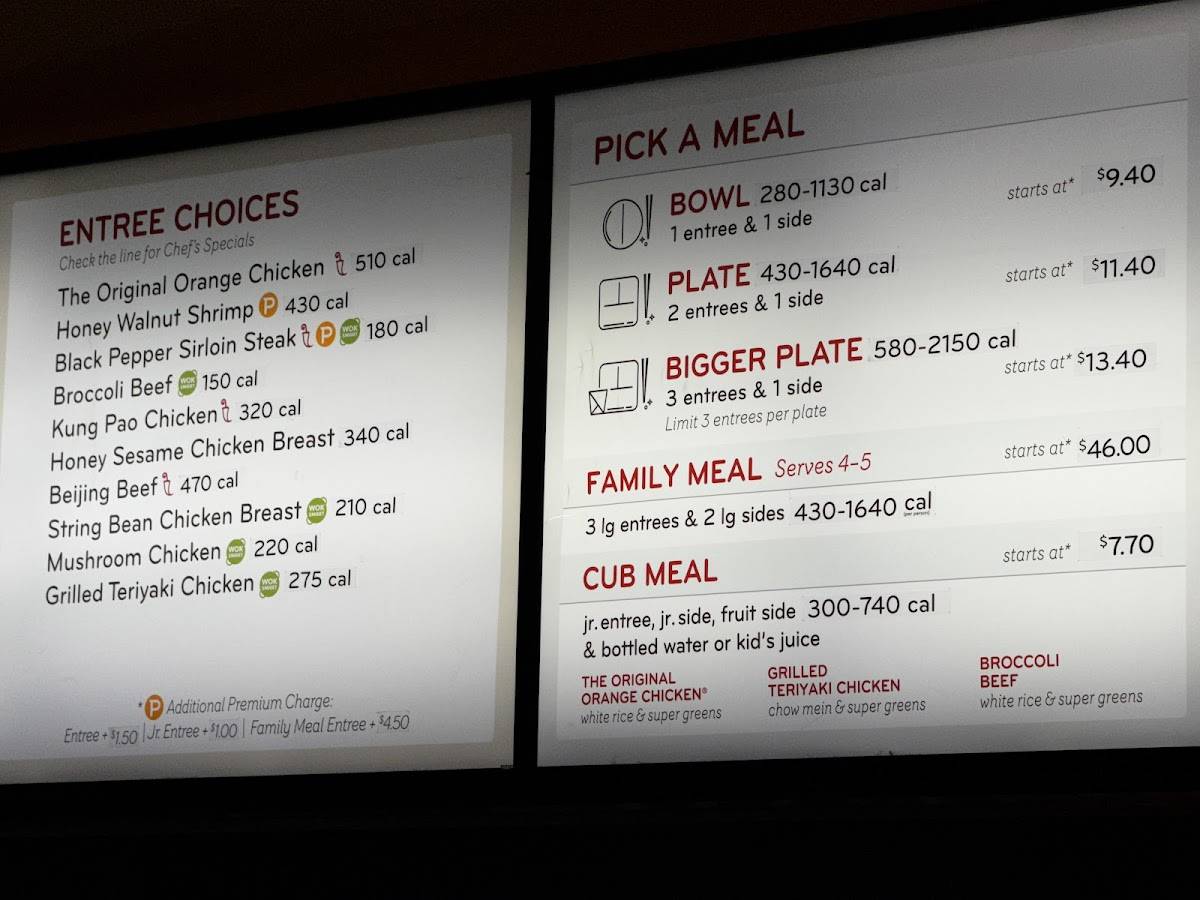 Panda Express меню