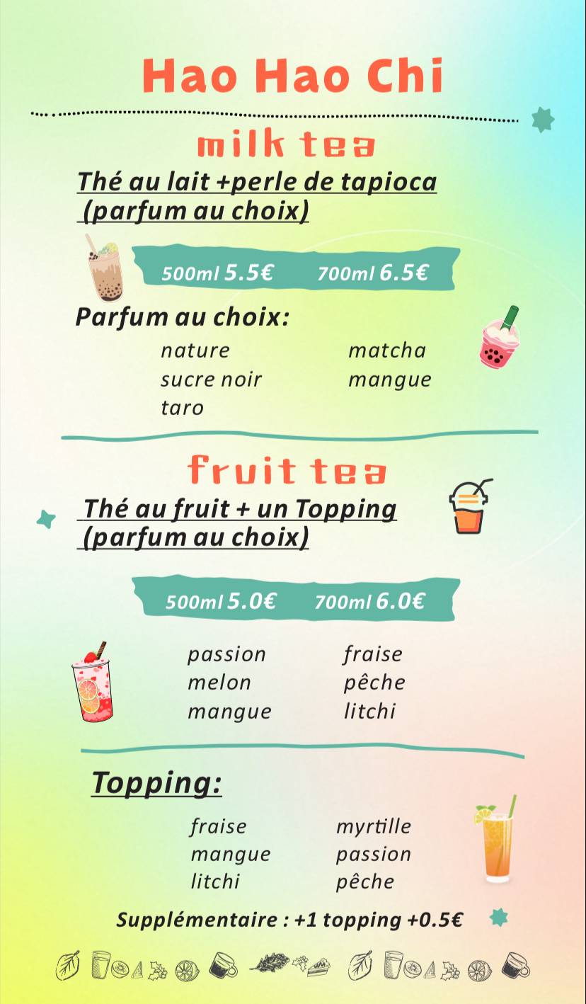 HAO HAO CHI Traiteur Asiatique меню