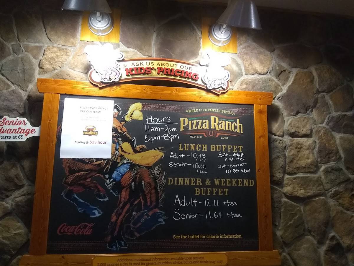 Pizza Ranch меню