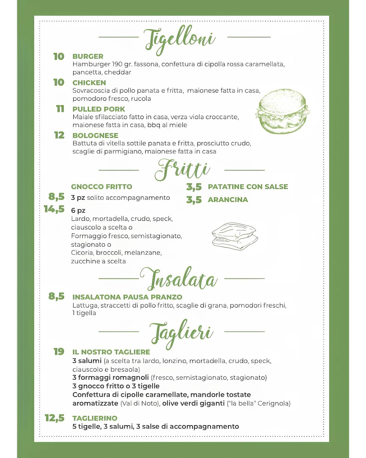 Piadineria romagnola E 45 меню