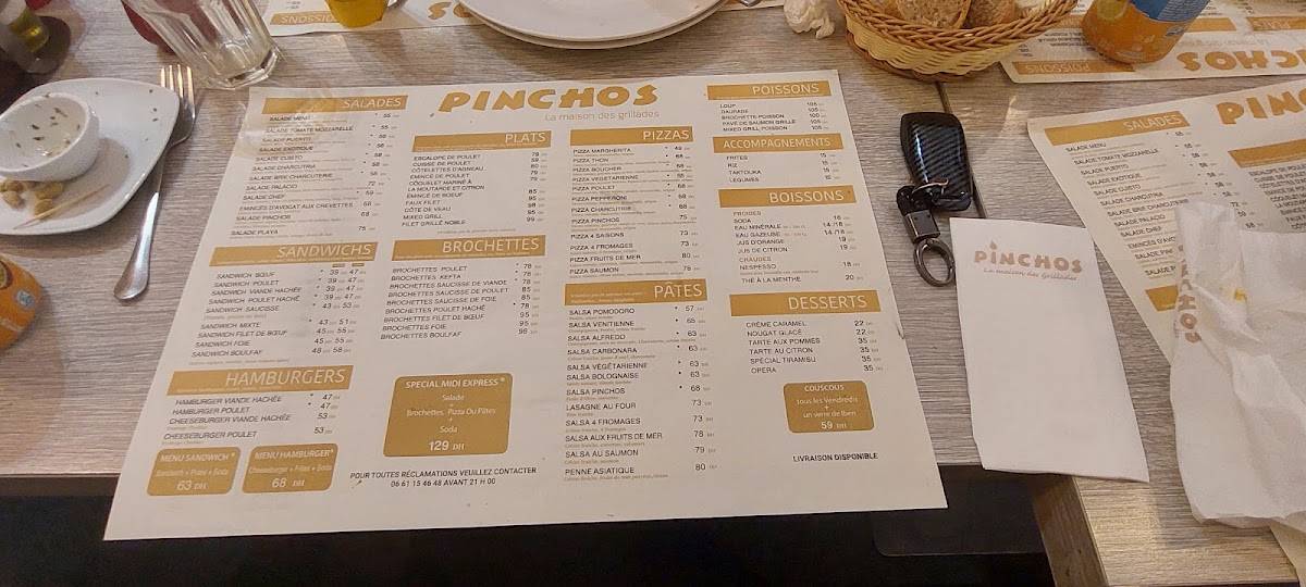 Pinchos меню