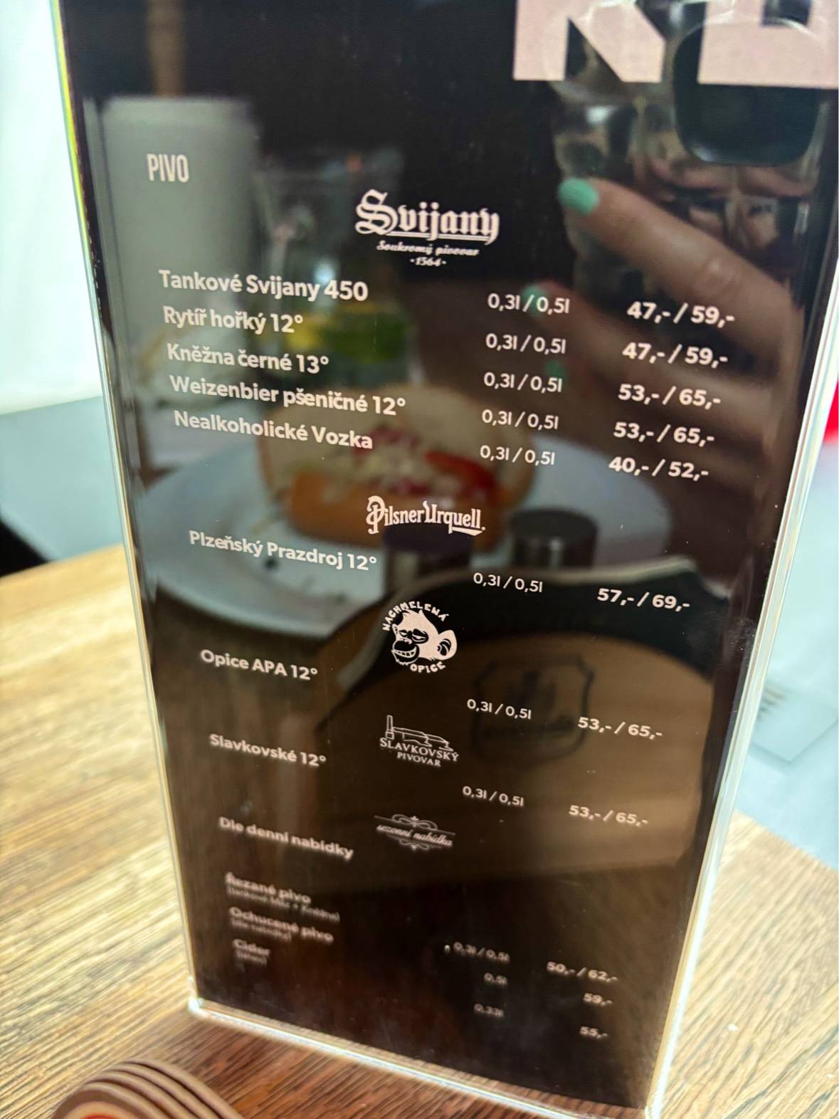 Pivnice Na Rohu меню