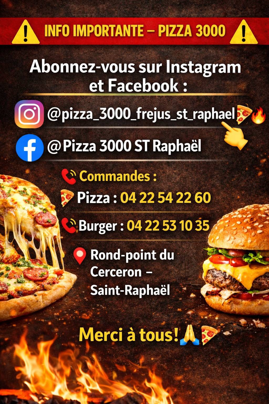 Pizza 3000 St Raphaël меню