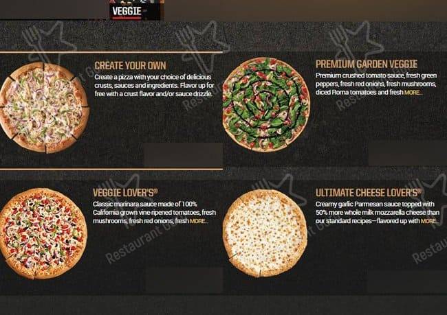 Pizza Hut меню