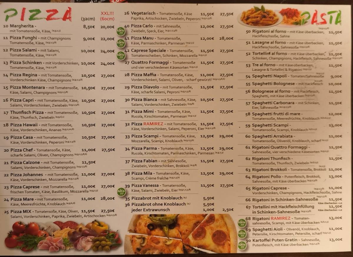 Pizza Ramirez меню