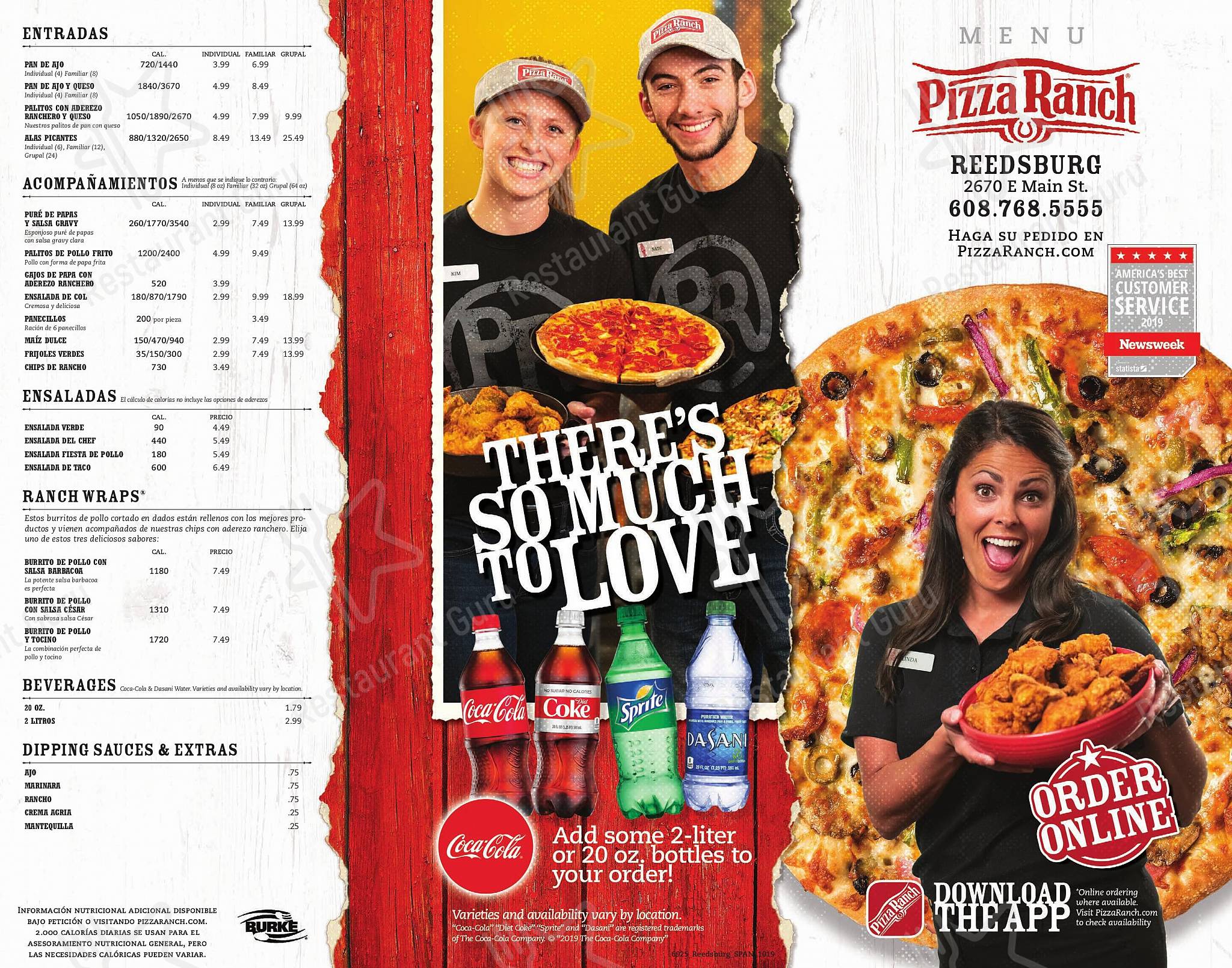 Pizza Ranch в Ридсберге - Wine Menu