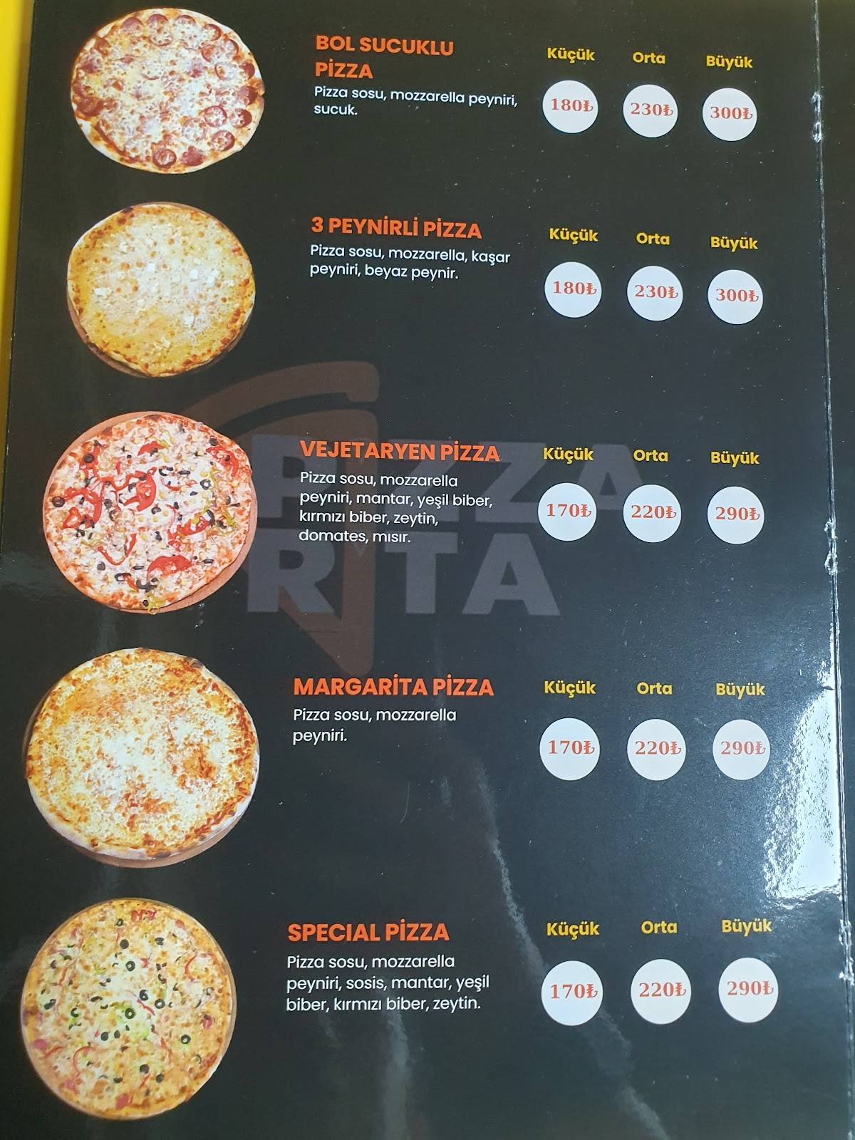 Pizza Rita меню