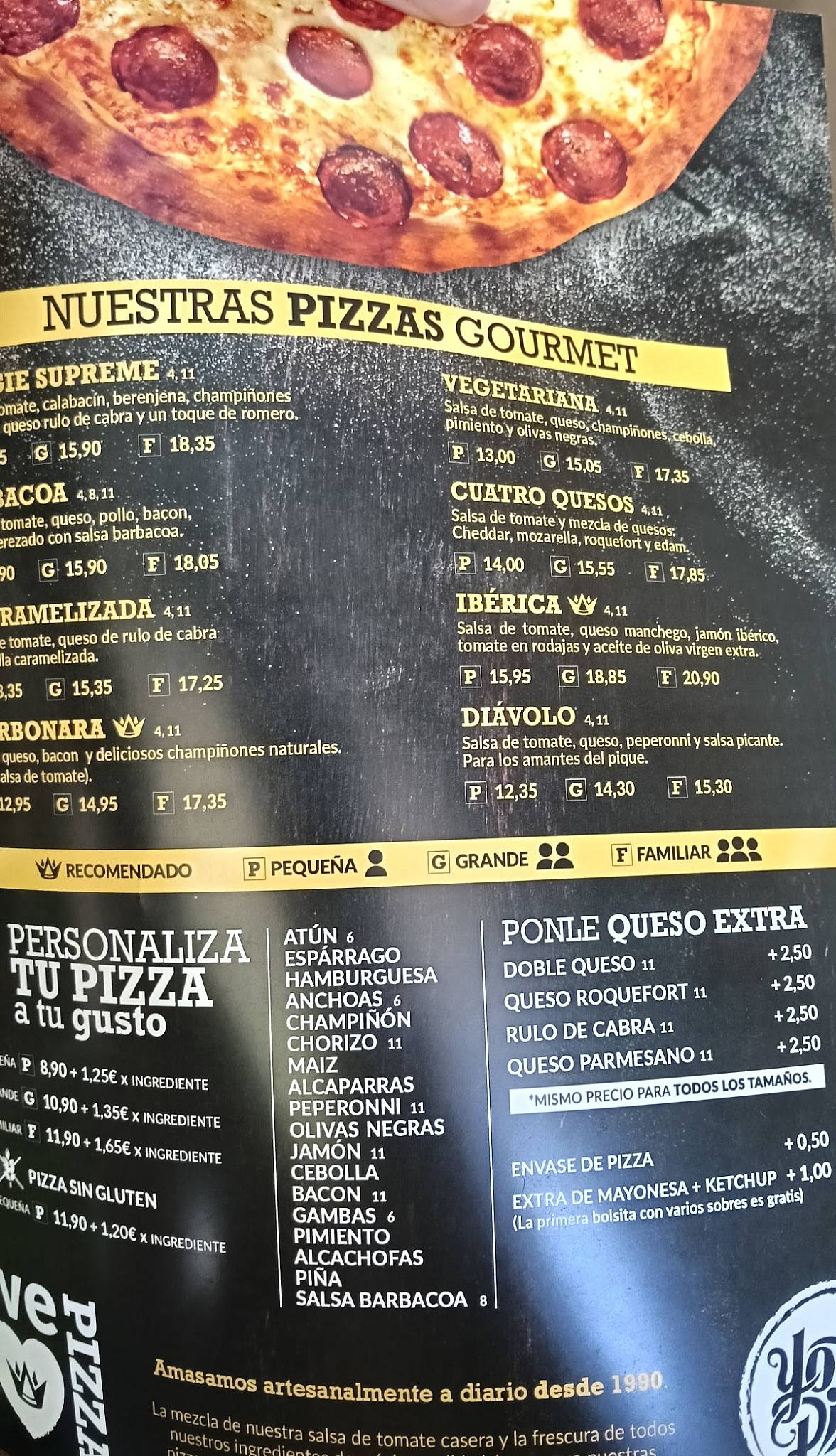 Pizzeria Yola меню