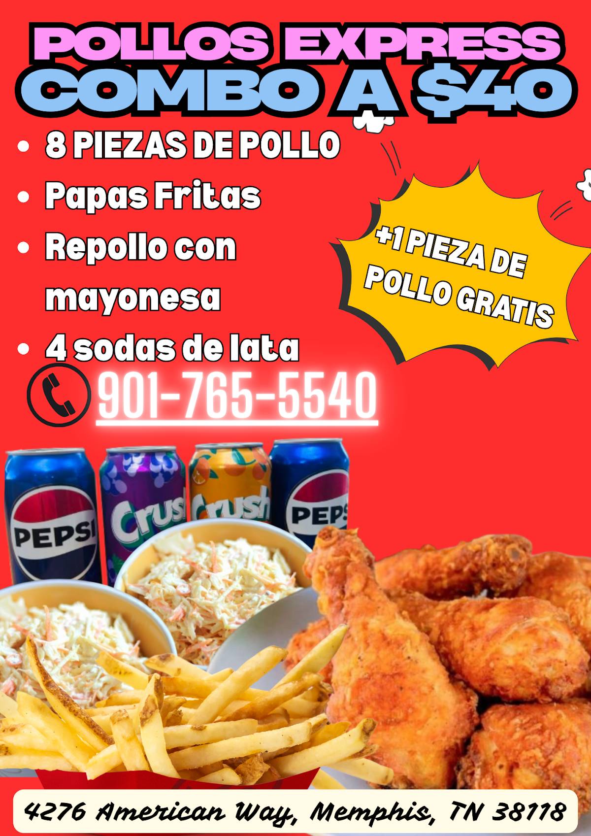Pollos Express #2 меню