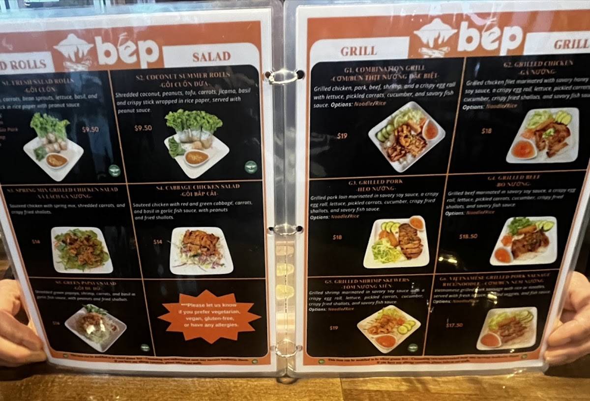 Bep Vietnamese Grill меню