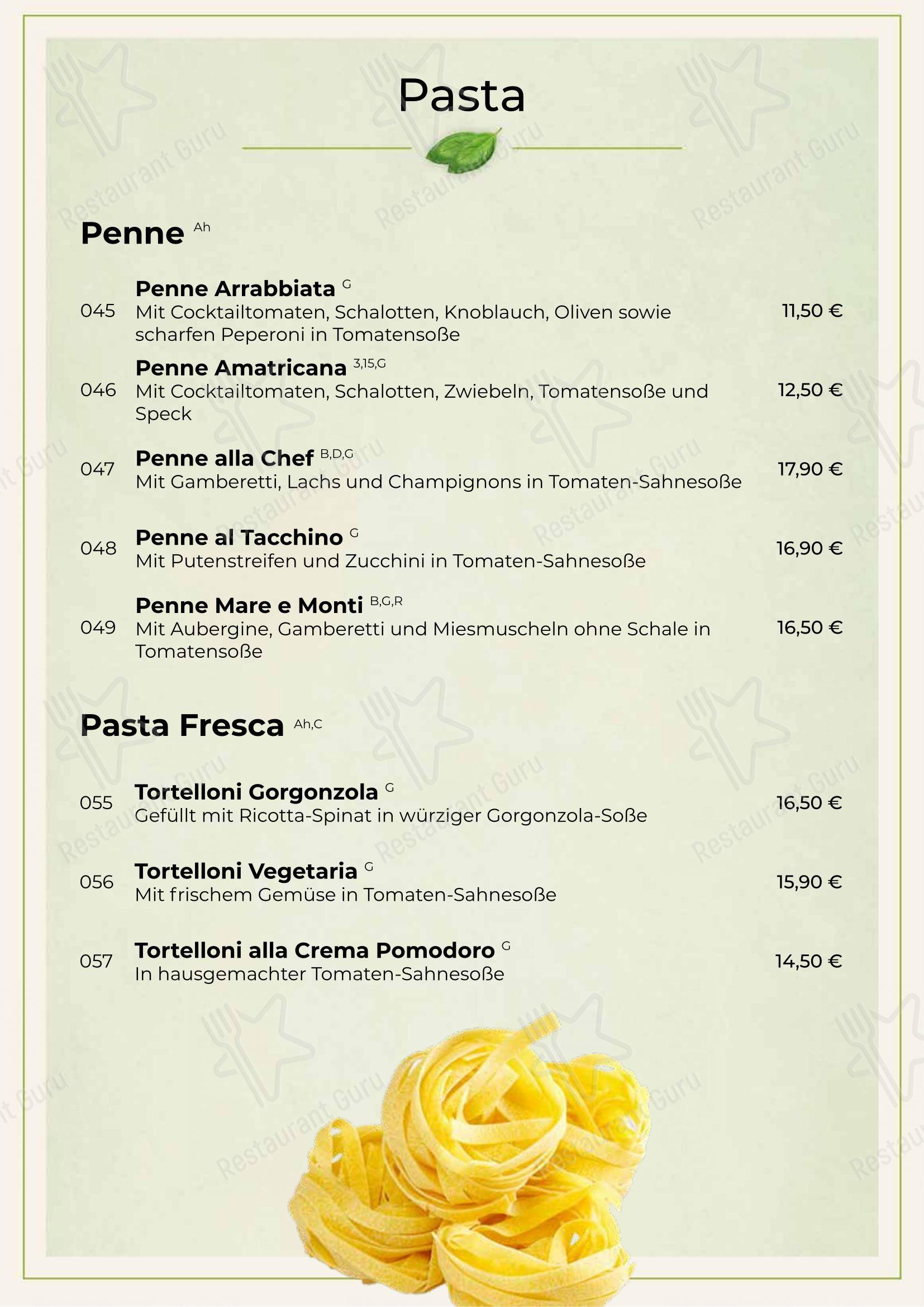 Меню пиццерии Posto Bello Ristorante - Меню напитков