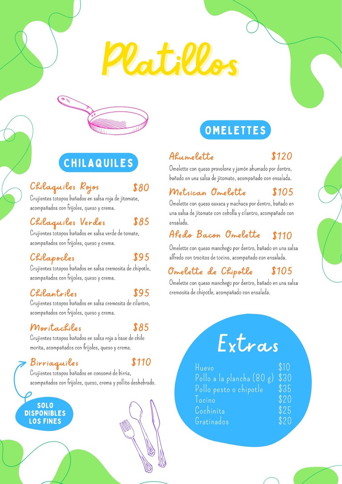 Boceto Café меню