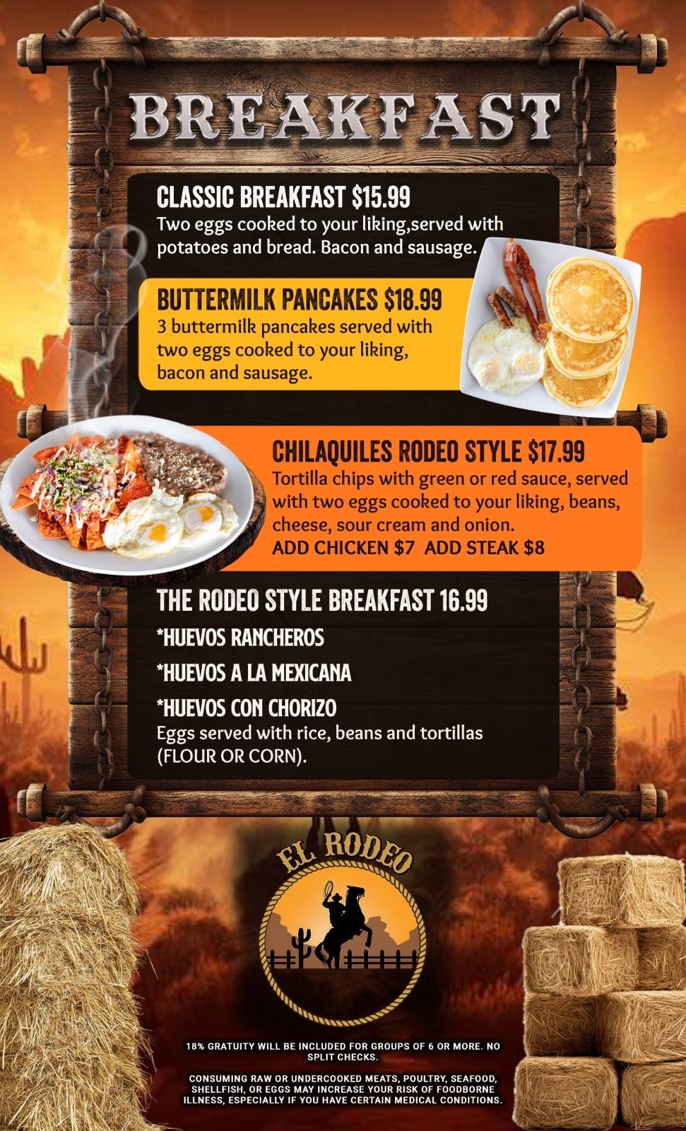 El Rodeo Bar & Grill меню