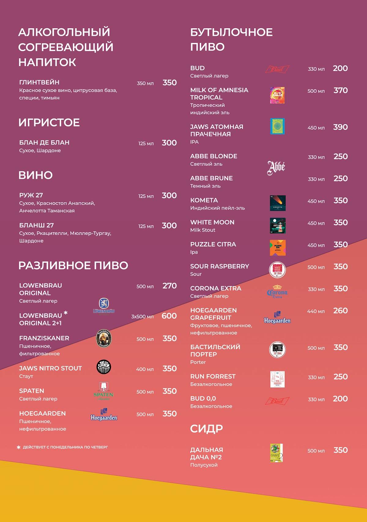 Площадь двух фонтанов меню