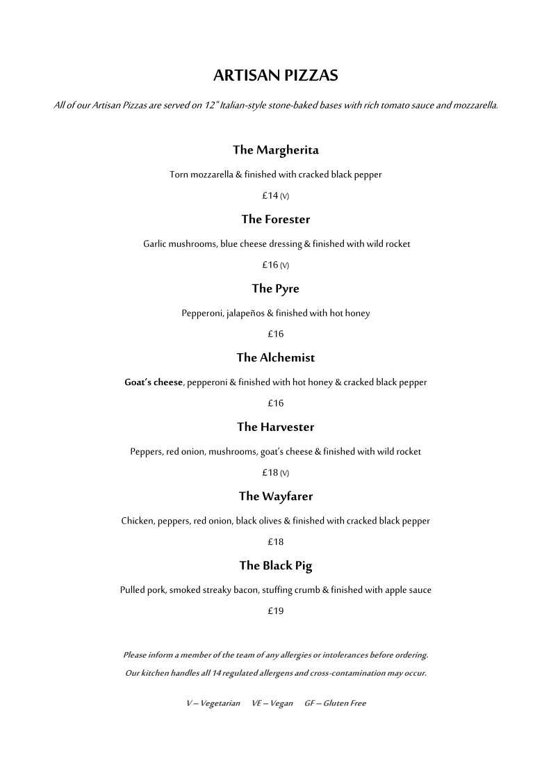 The New Inn - Roughton меню