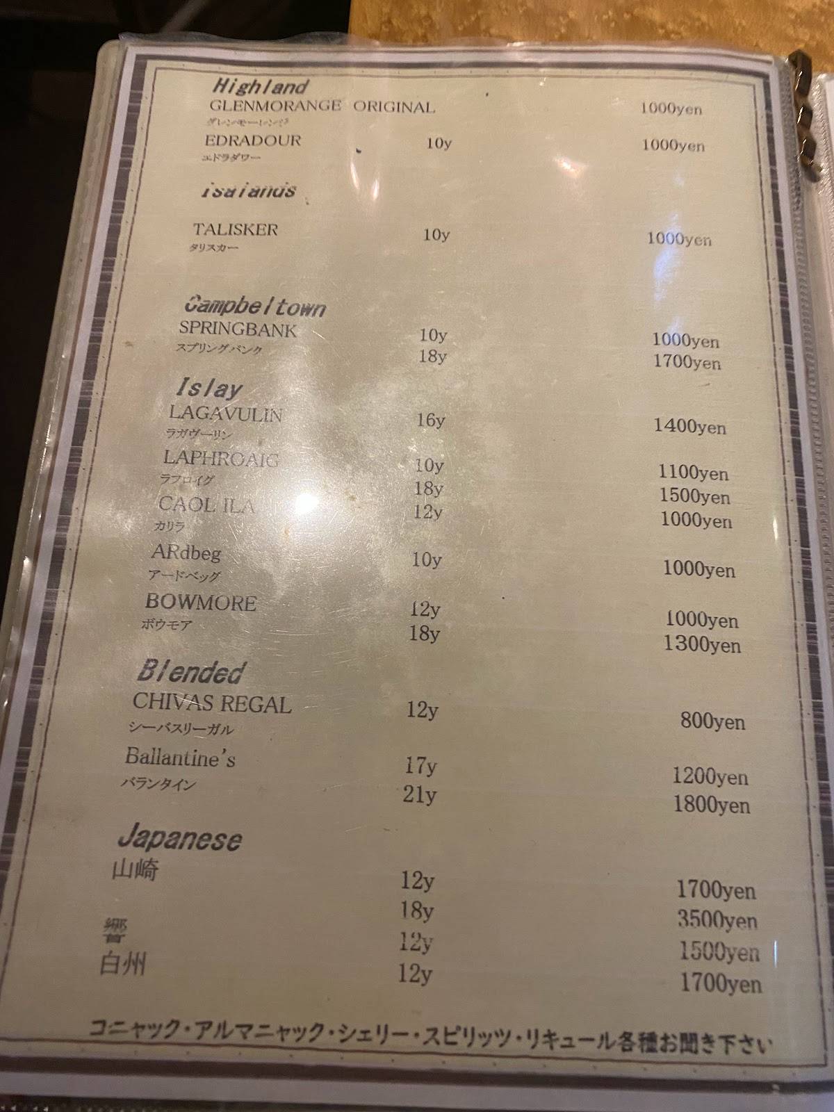 bar Ripple меню