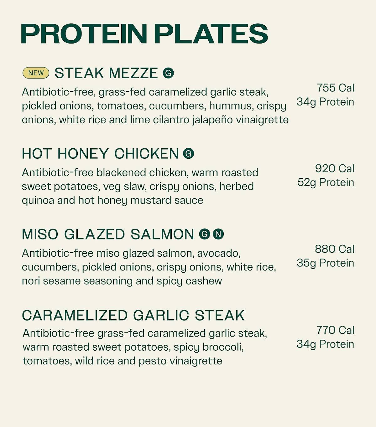 sweetgreen - Healthy Salads, Wraps, and Bowls меню