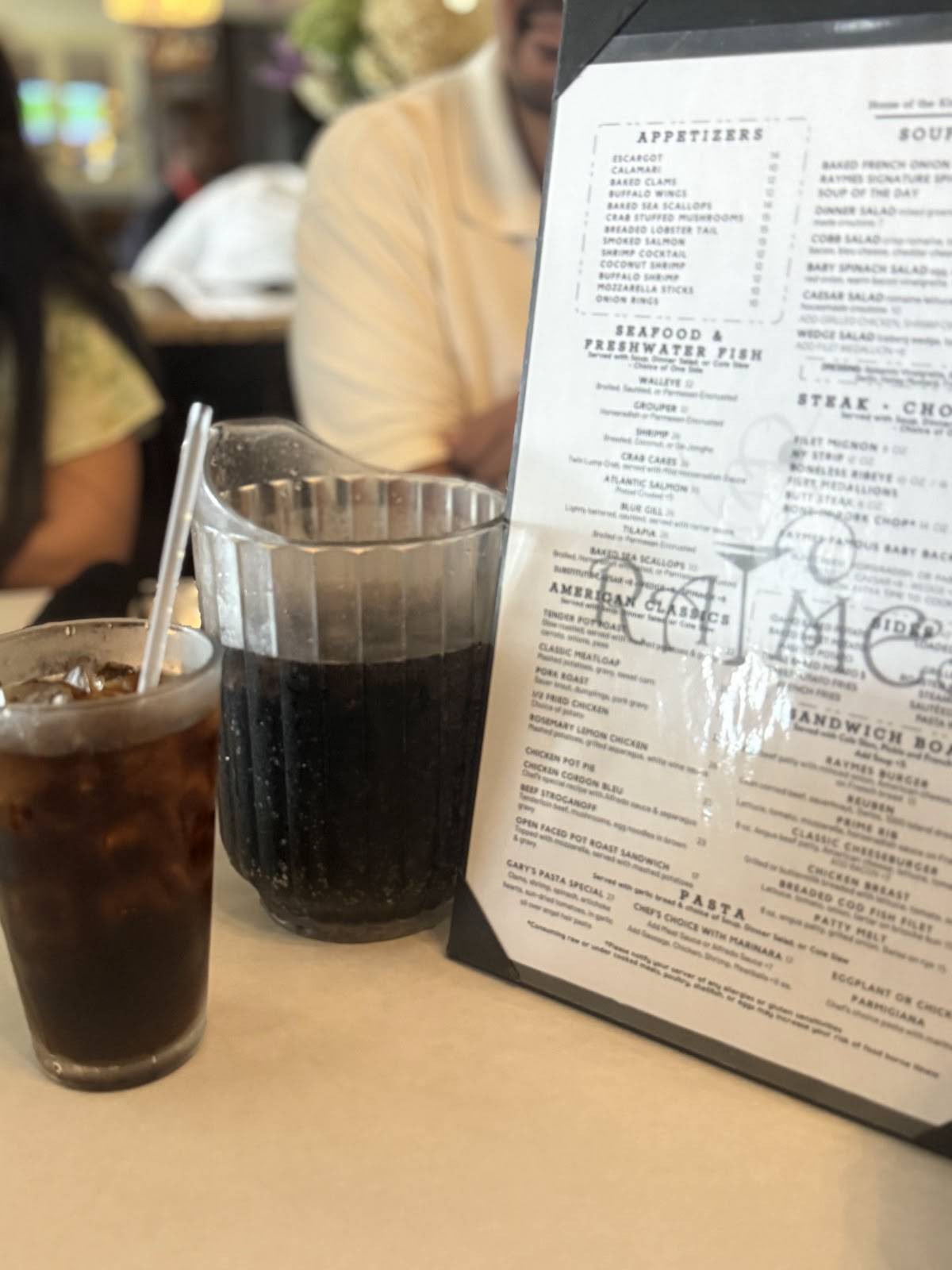 Raymes Steak & Fish House меню