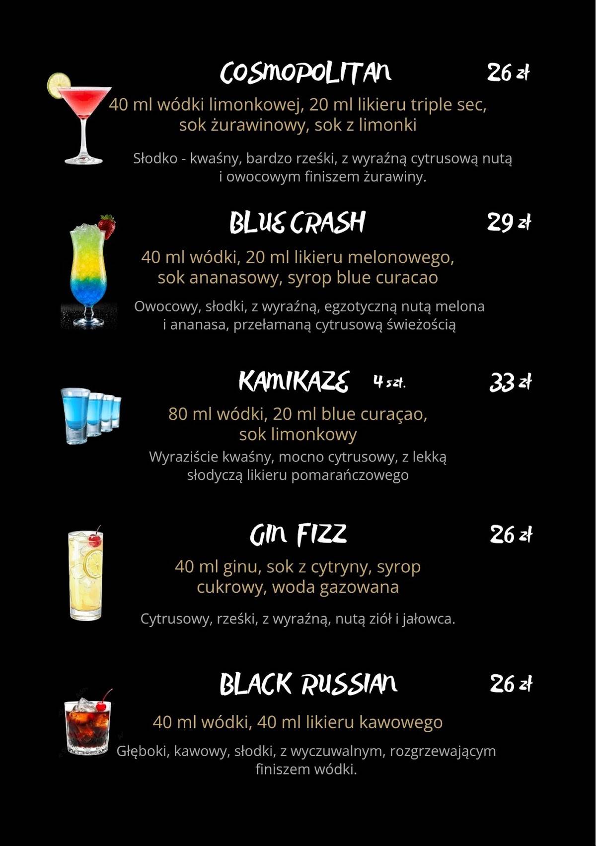Restauracja ALBATROS меню