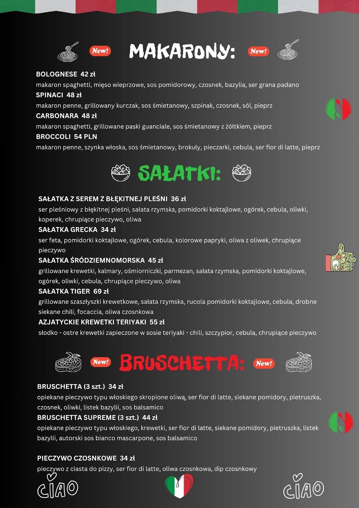 Restauracja ALBATROS меню