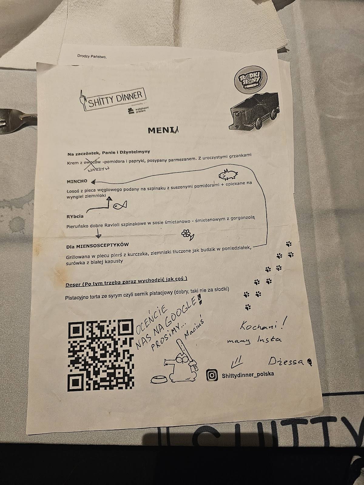 Restauracja Katowice - Słodki Słony меню