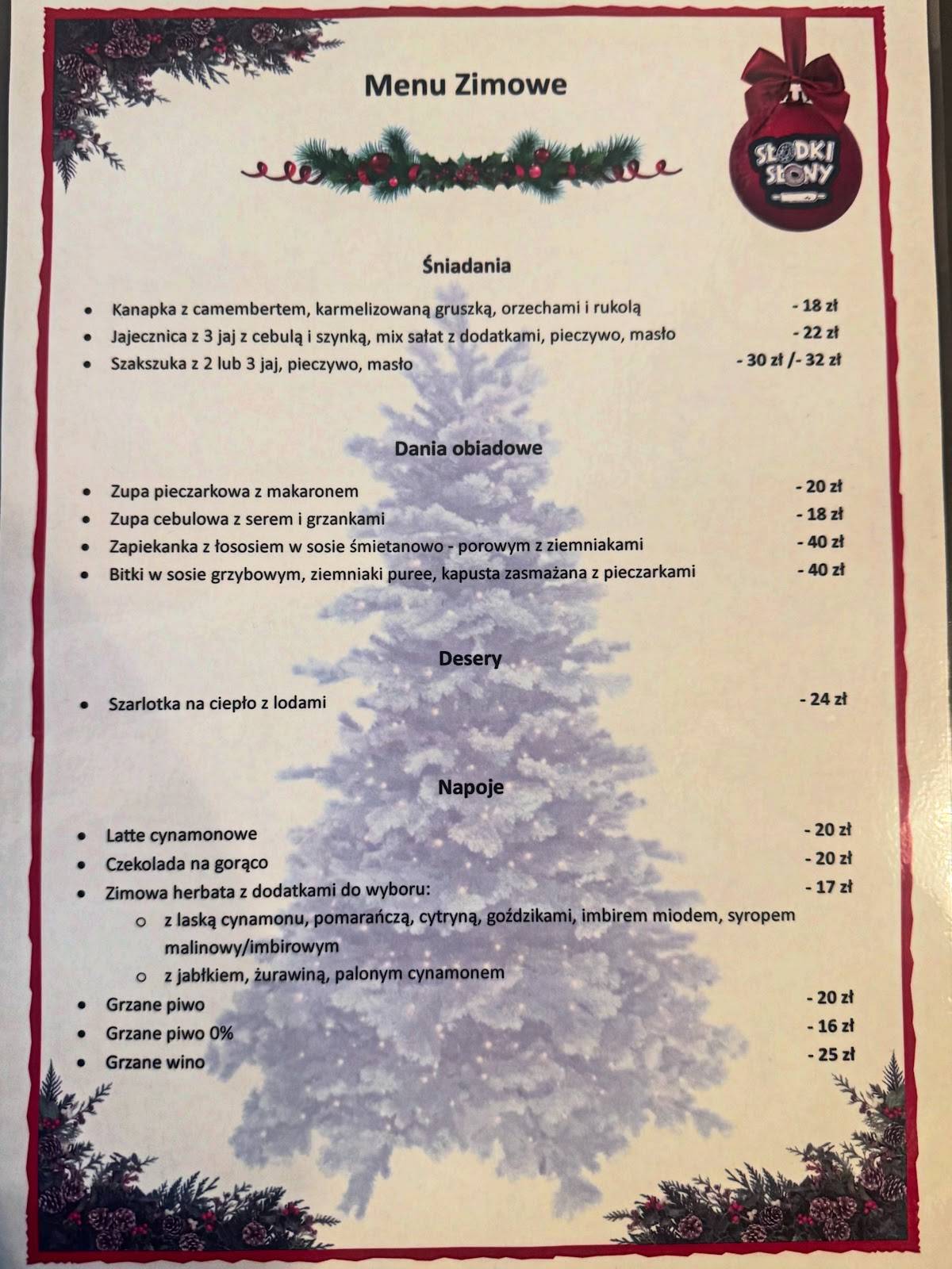Restauracja Katowice - Słodki Słony меню