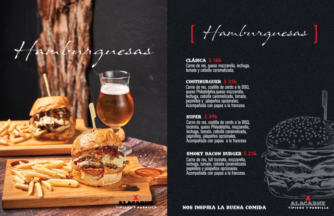 ALACARNE TÍPICOS Y PARRILLA меню