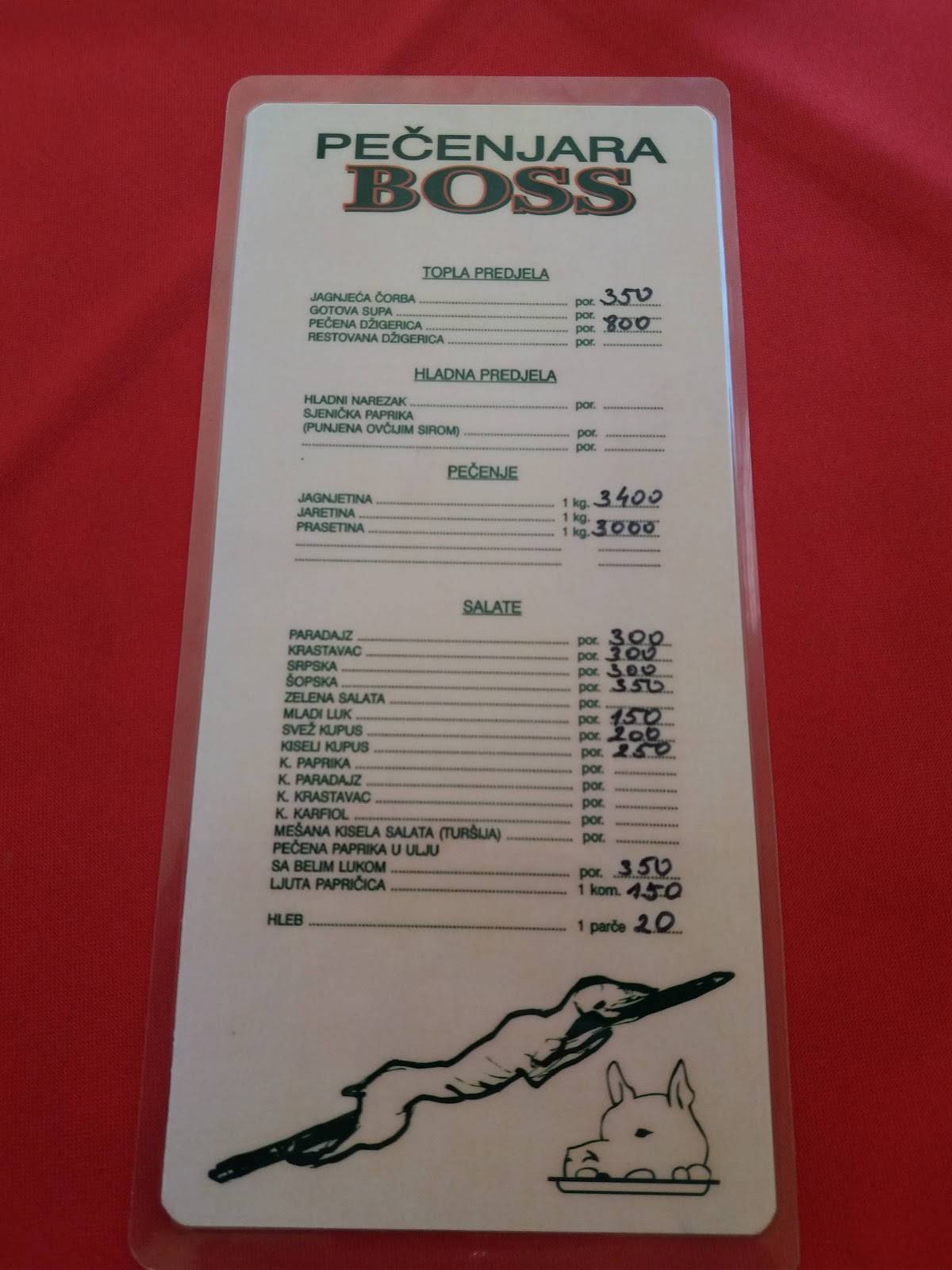 Boss меню
