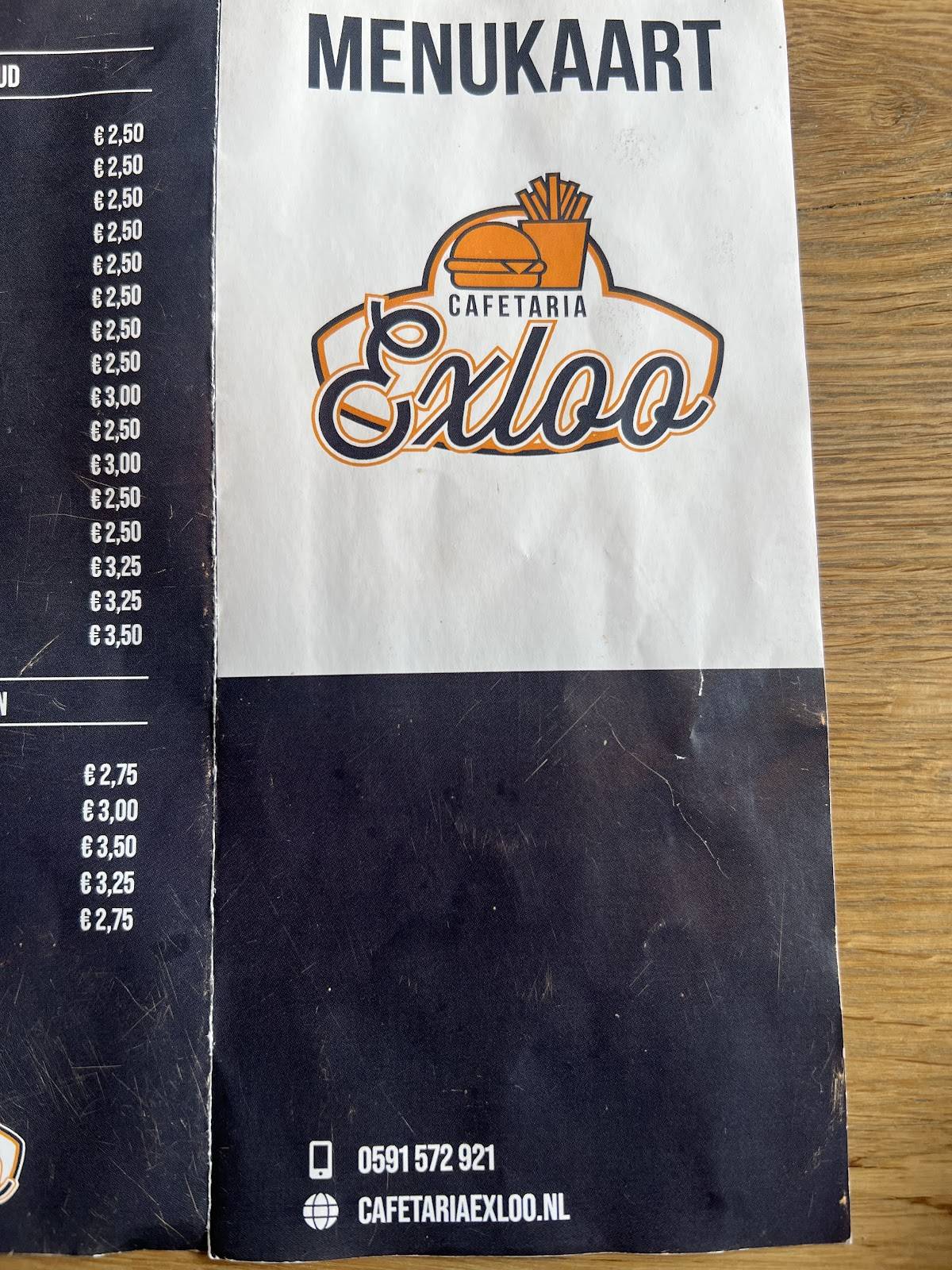 Cafetaria Exloo меню