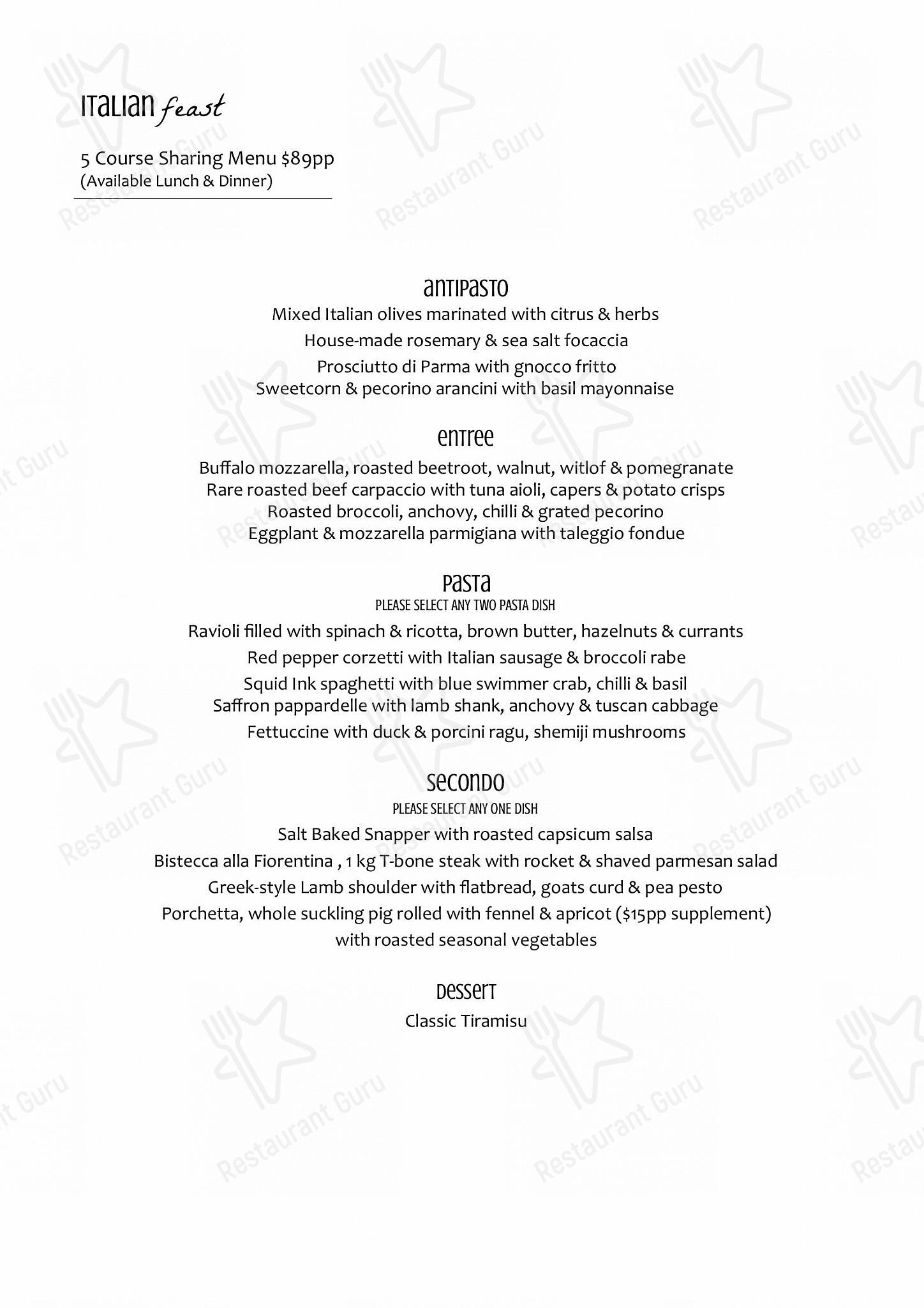 Capriccio Osteria Italian Restaurant in Leichhardt Sydney в Лейхгардте - Wine Menu