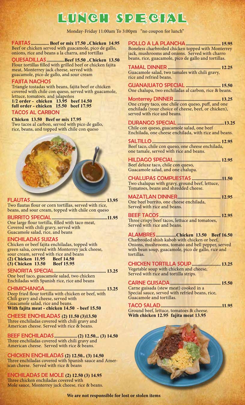 El Rincon меню
