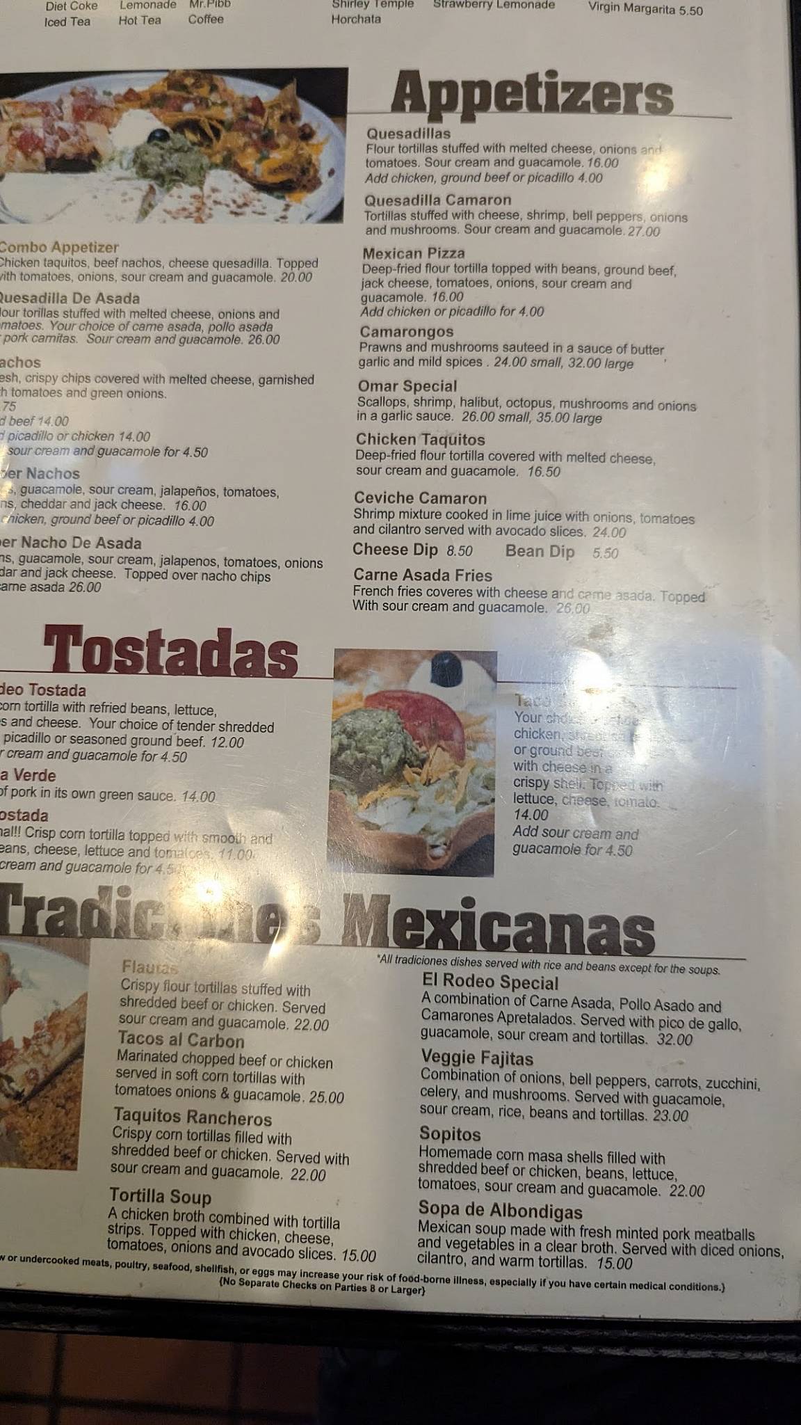 El Rodeo меню