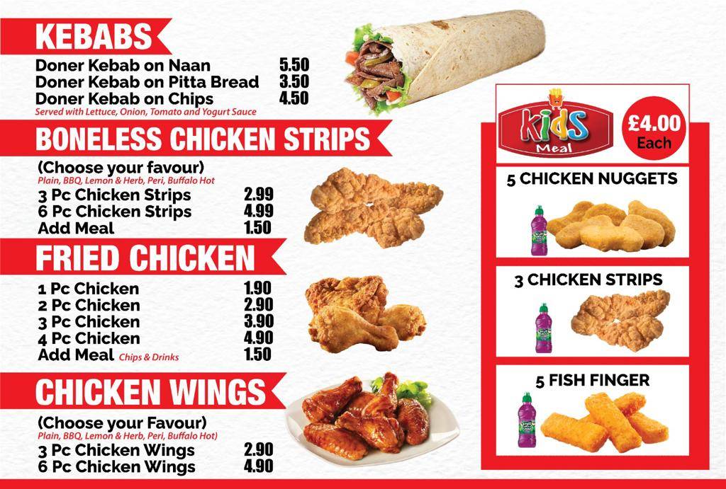 GFC ( Gourmet Fried Chicken ) меню