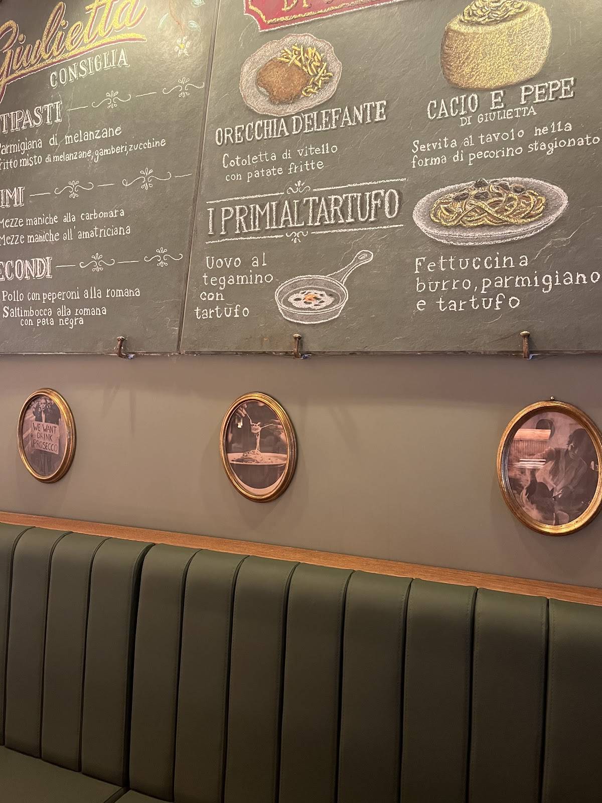 Giulietta alle Carrozze Ristorante меню