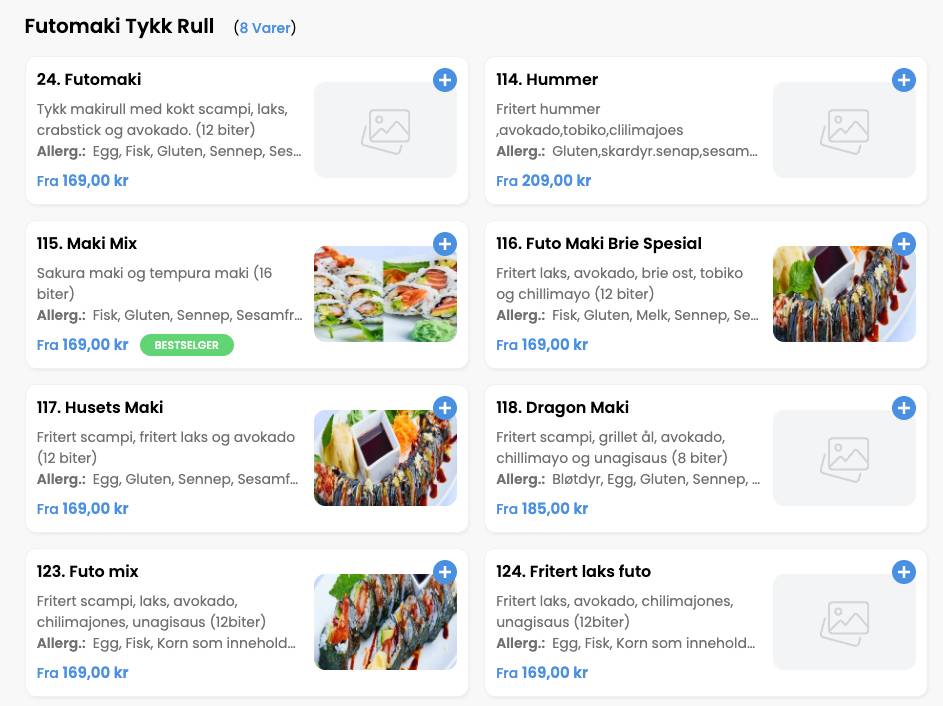 Helt Rått Sushi меню