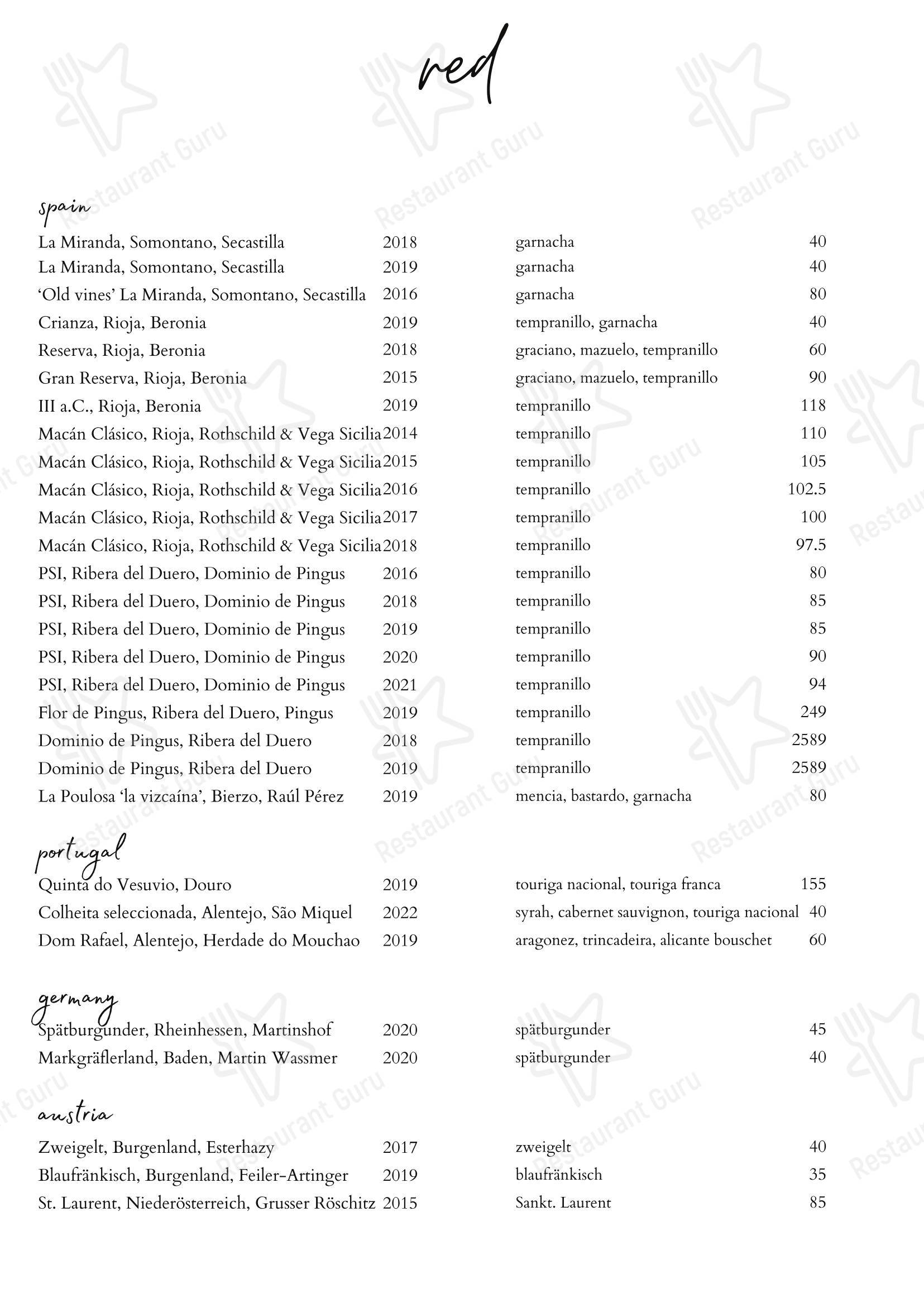 菜单 ресторана Restaurant, Hotel & Spa Savarin